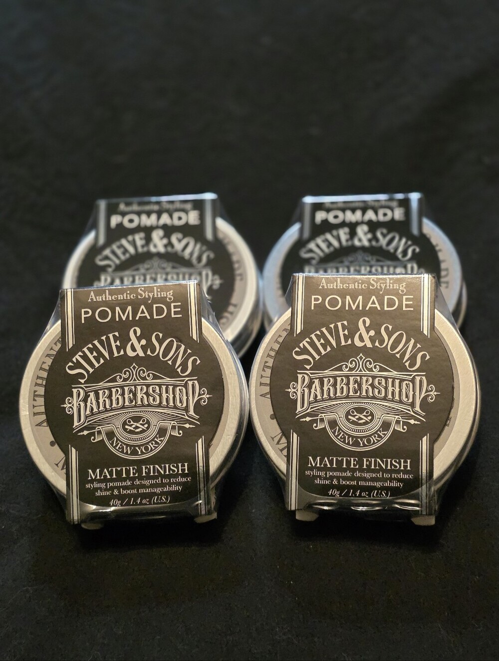 Steve & Sons Matte Finish Authentic Styling Pomade Bundle Of 4